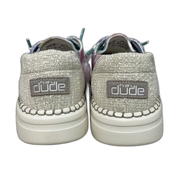 Hey Dude Wendy Rise Candy Tie Dye Slip-Ons Women's Sz 7 Pink Blue White New - Picture 9 of 9